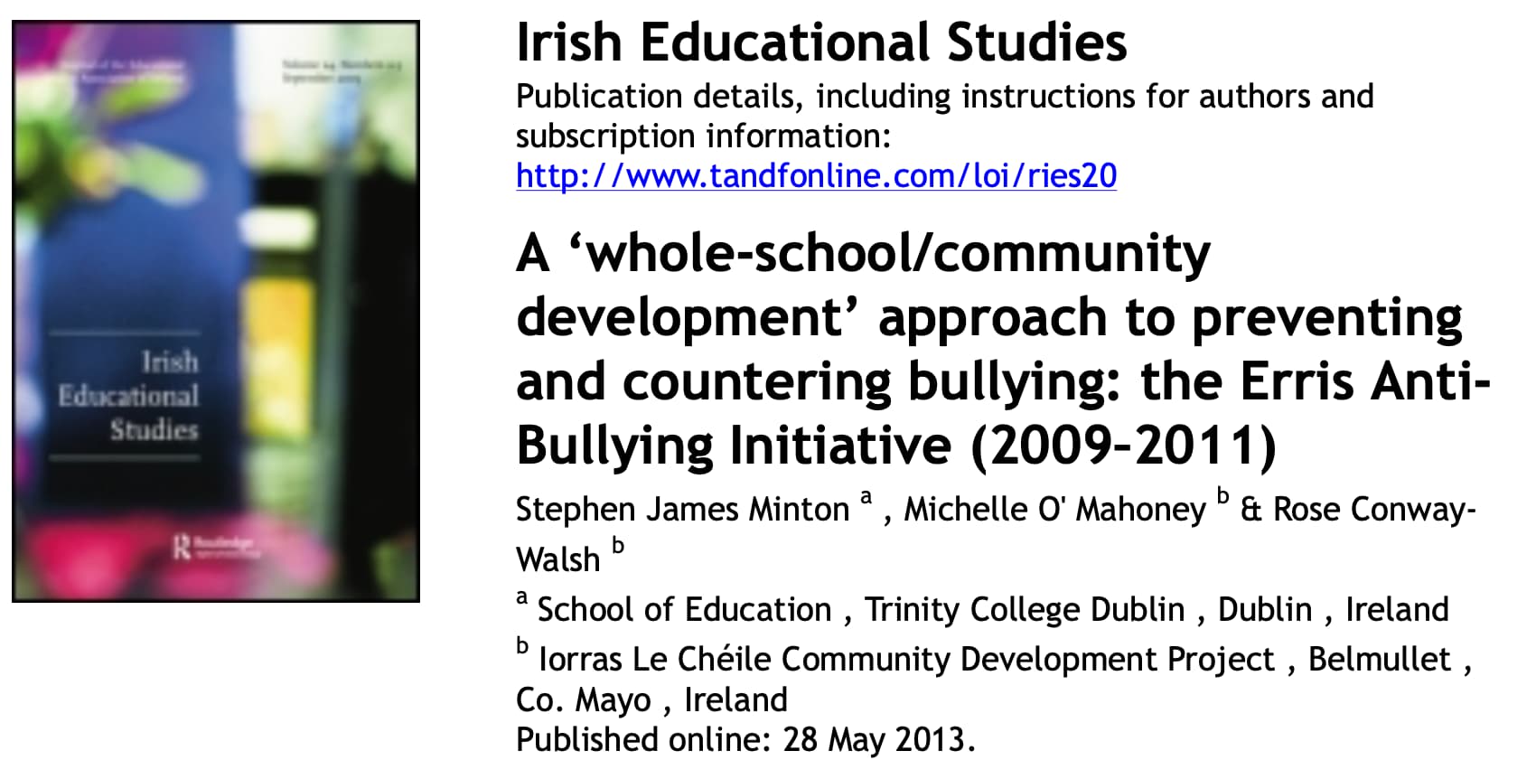 Erris Anti-bullying initiative