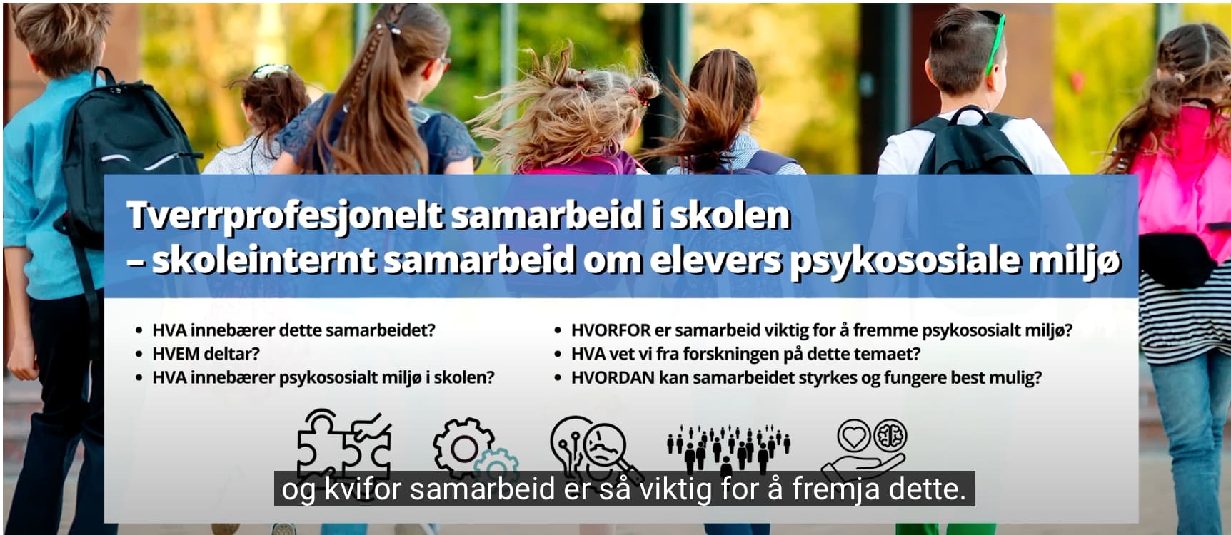 Webinar: tverrprofesjonelt samarbeid i skolen